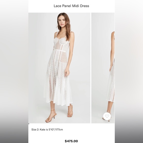 Self-Portrait Lace Panel Midi Dress - Picture 5 of 6